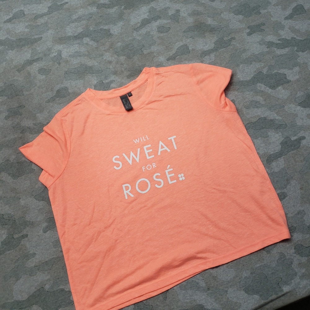Sweaty Betty‎ Top Womens Medium Orange Short Sleeve